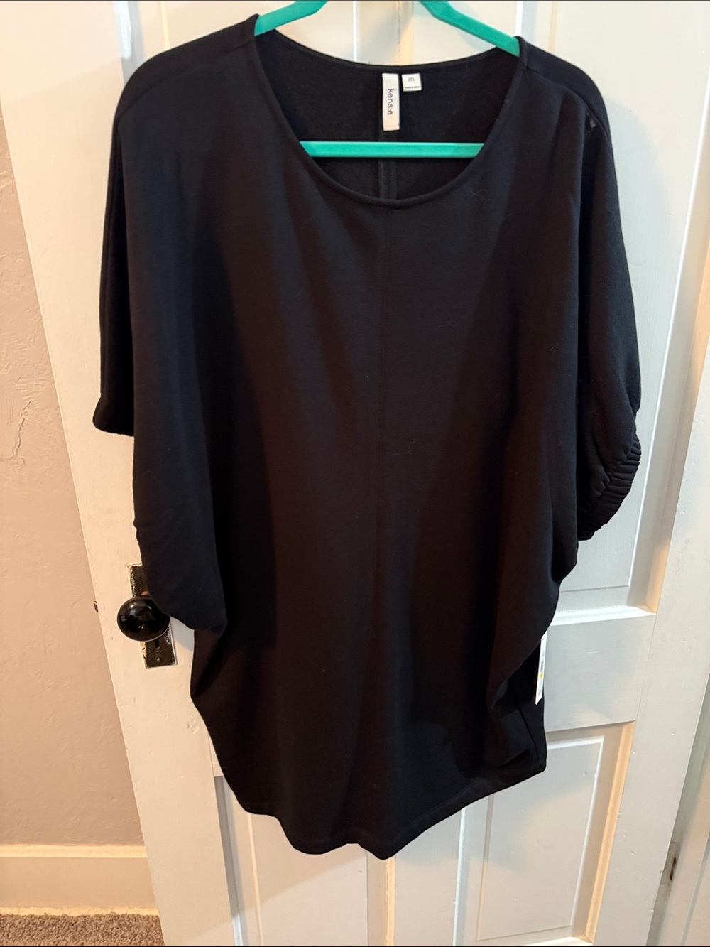 Kensie Black Dolman Sleeve Tunic Top